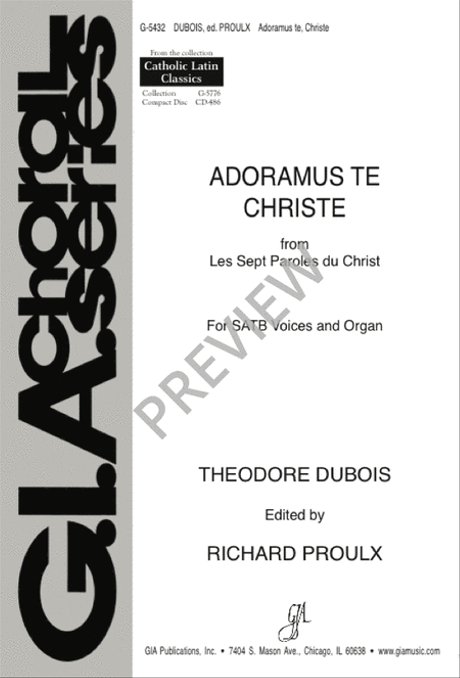 Adoramus Te, Christe Adoramus Te, Christe 4-Part scores gallery preview page 1