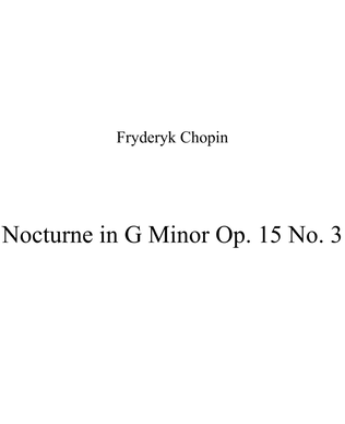 Book cover for Nocturne in G Minor Op. 15 No. 3