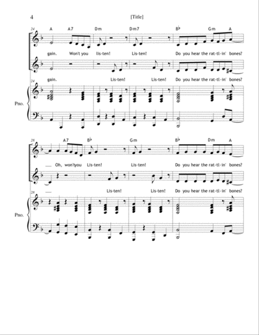Listen! Listen! 2-Part scores gallery preview page 4