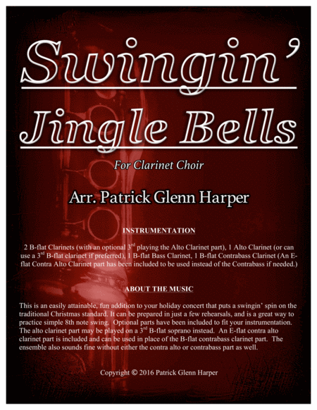 Swingin' Jingle Bells - for Clarinet Choir image number null