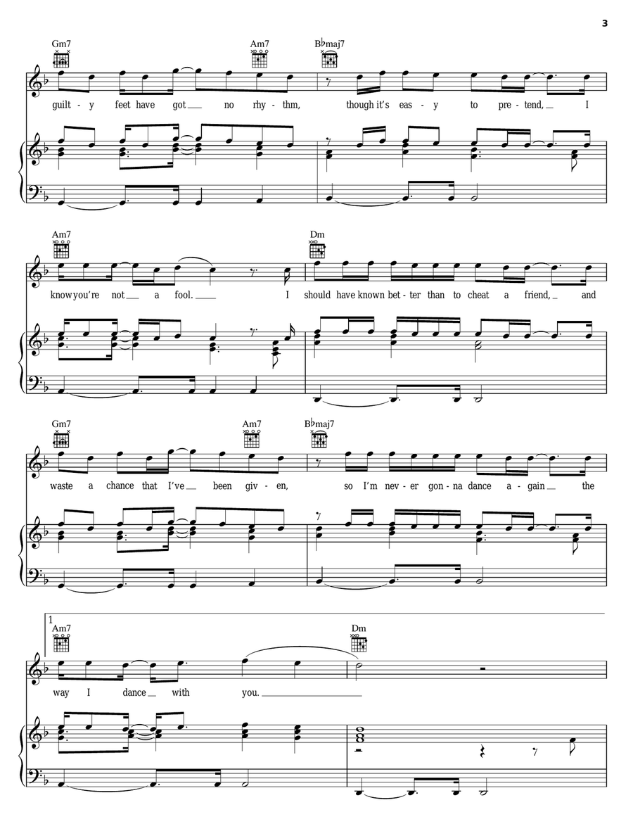 Careless Whisper Acoustic Guitar scores gallery preview page 3