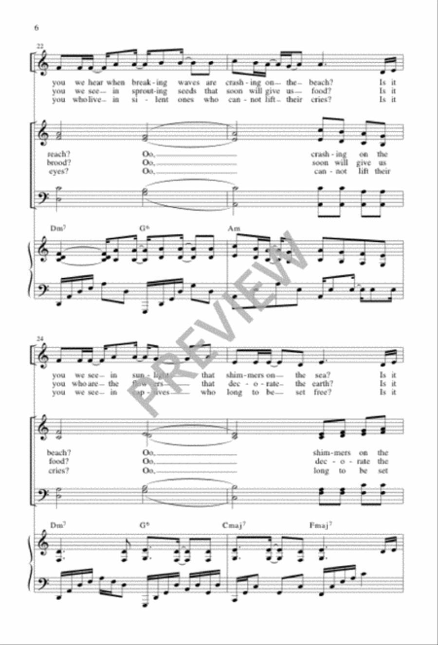 Where Are You God? 4-Part scores gallery preview page 6