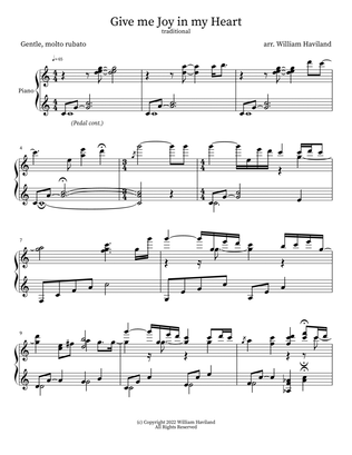 Give me Joy in my Heart [arr. for solo piano]