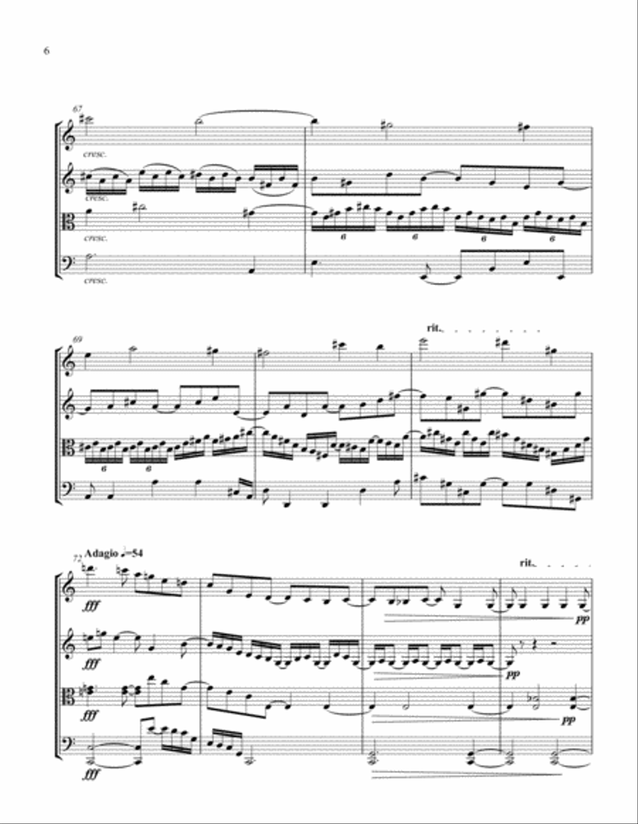 String Quartet No.8 (Brenda) Score and parts String Quartet scores gallery preview page 6