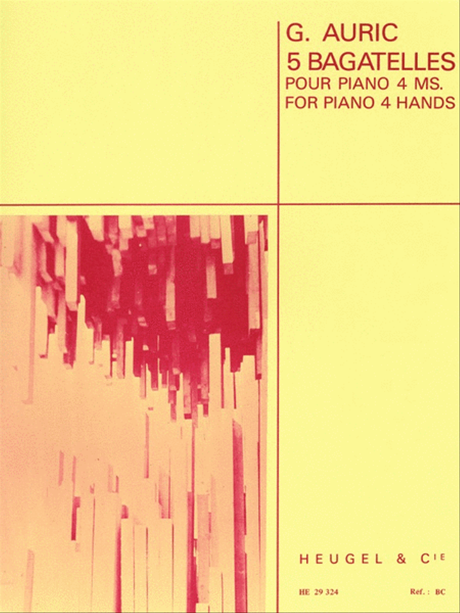 5 Bagatelles, For Piano Four Hands Piano Duet scores gallery preview page 1