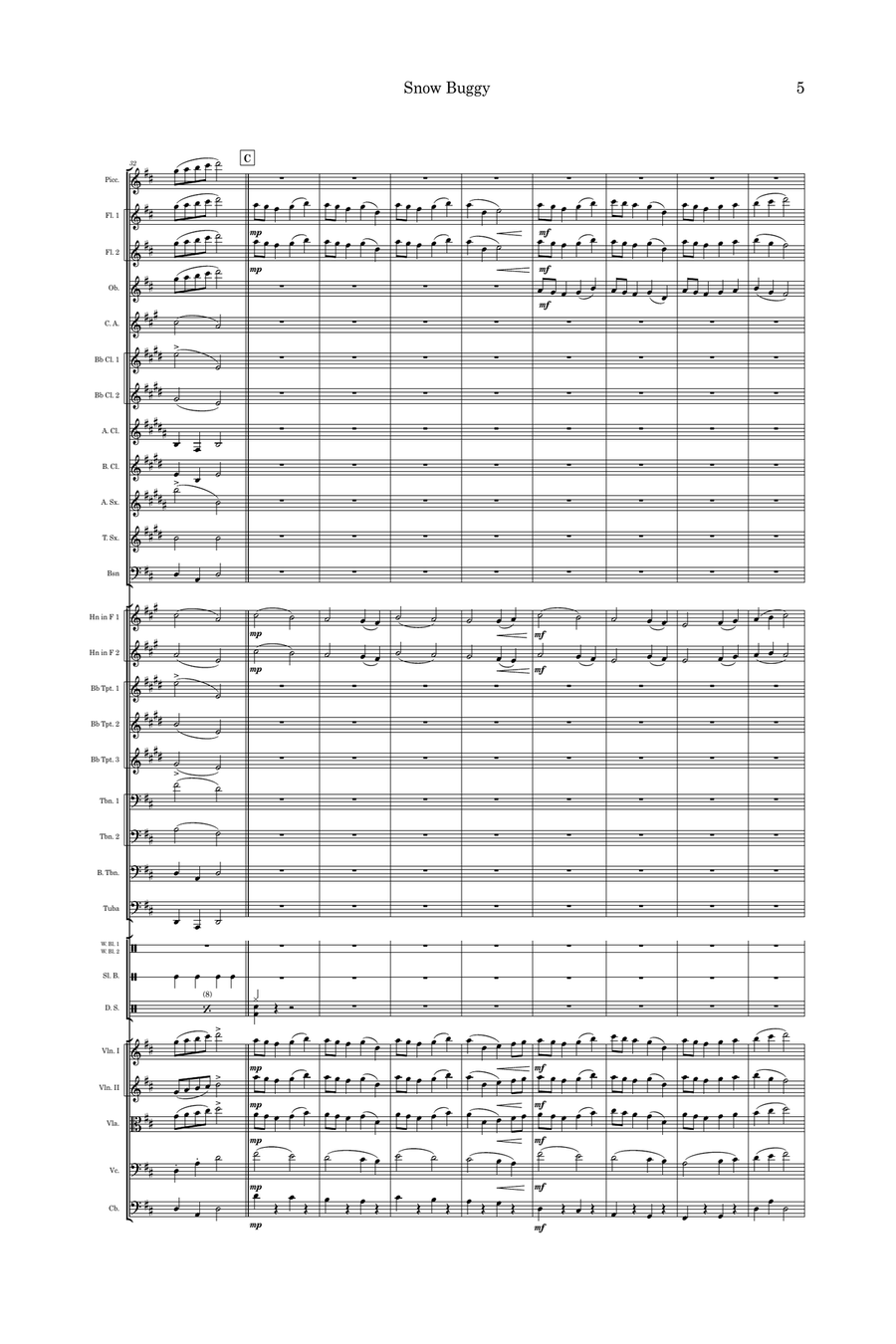 Snow Buggy Full Orchestra scores gallery preview page 5