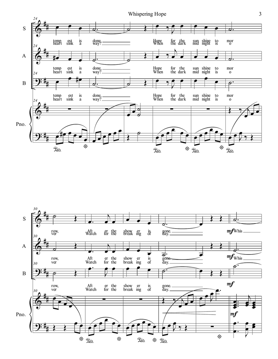 Whispering Hope Whispering Hope 3-Part scores gallery preview page 3