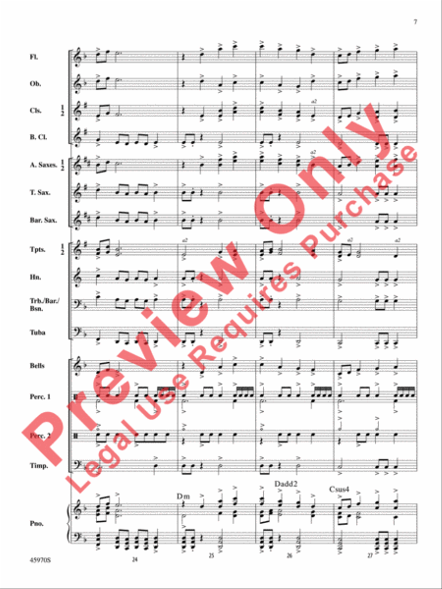Shadow Warriors Shadow Warriors Concert Band scores gallery preview page 8