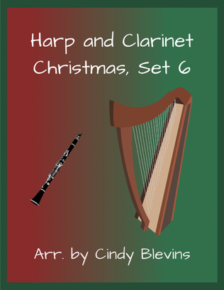 Book cover for Harp and Clarinet, Christmas, Set 6