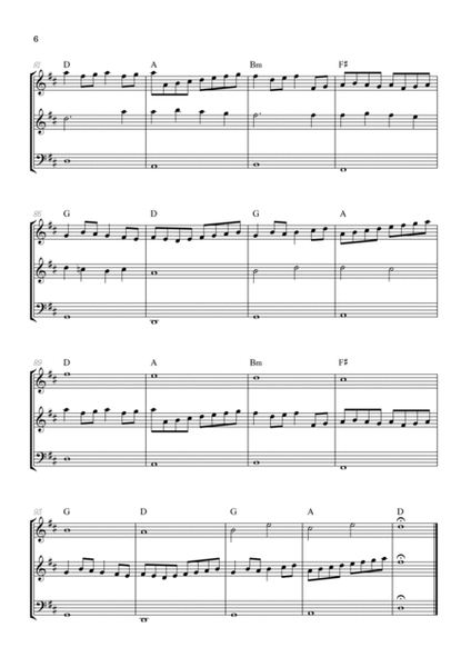 Pachelbel Canon in D • strings trio sheet music • violin, violin & cello [chords] image number null