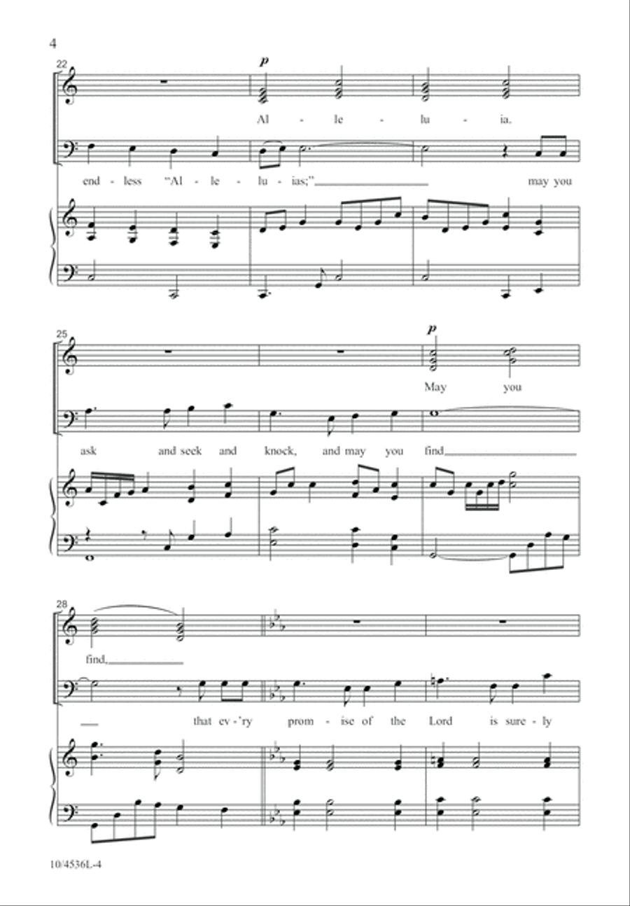 A Prayer of Blessing 4-Part scores gallery preview page 5