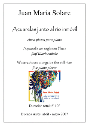 Book cover for Acuarelas junto al río inmóvil [5 piano pieces]