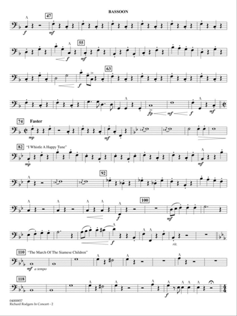 Richard Rodgers in Concert (Medley) (arr. Mac Huff, Paul Murtha) - Bassoon Concert Band scores gallery preview page 2