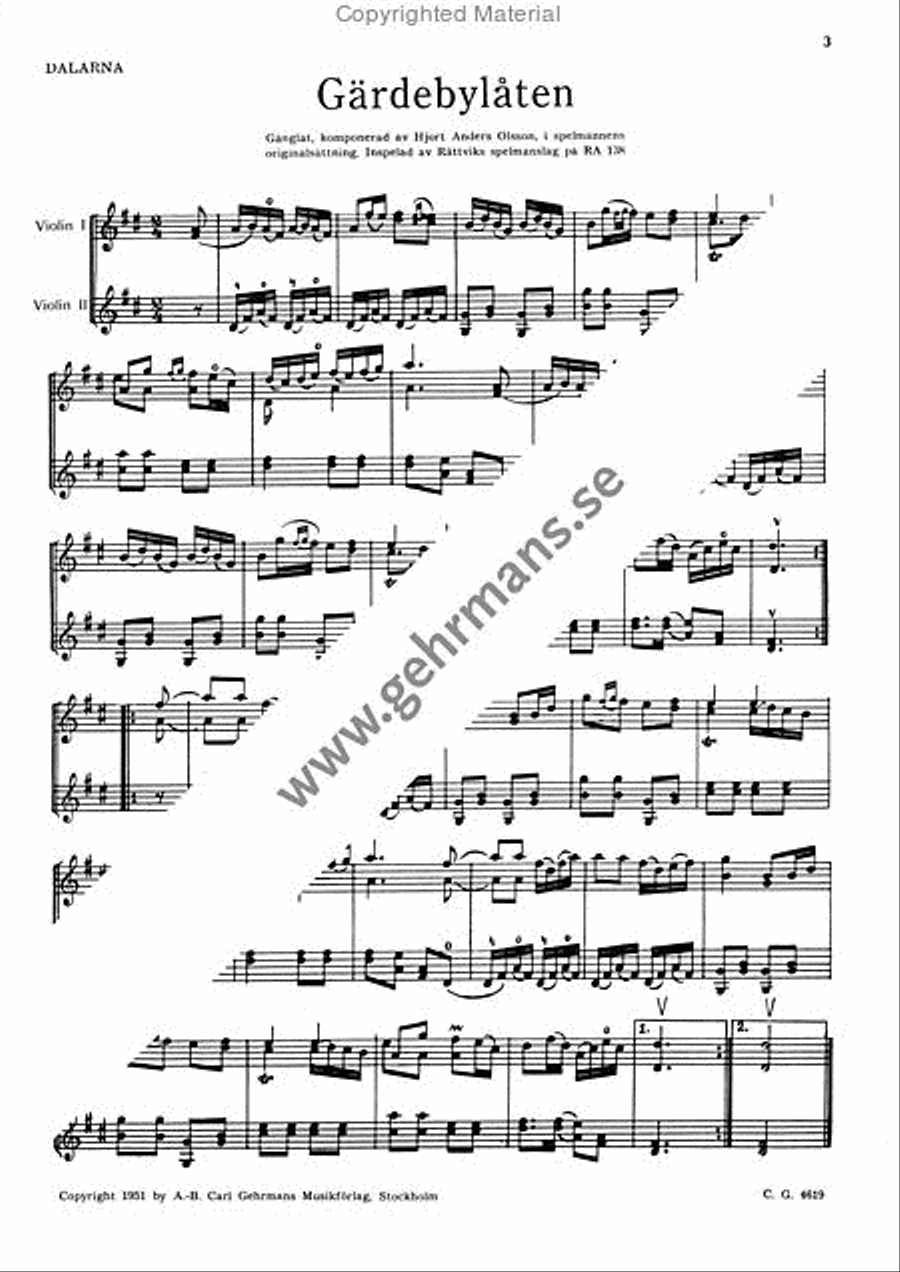 Tolv latar 1 Violin scores gallery preview page 3