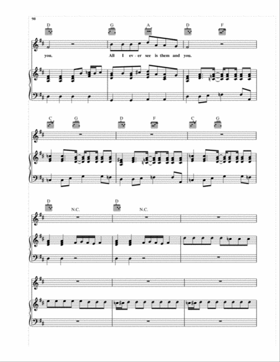 Pictures Of Matchstick Men Piano, Vocal, Guitar scores gallery preview page 3