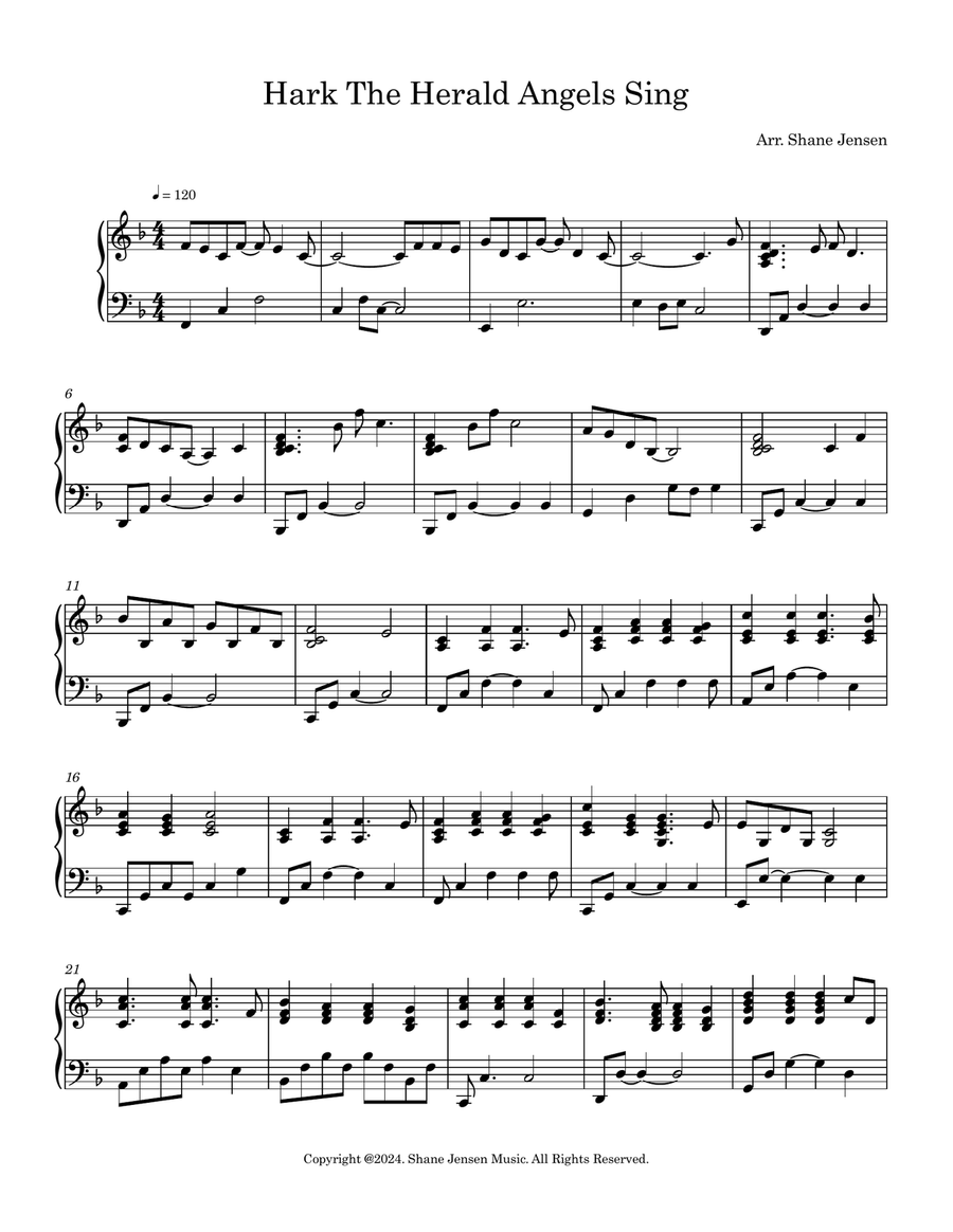 Hark! The Herald Angels Sing Piano Solo scores gallery preview page 1