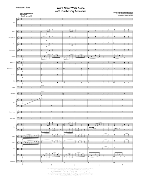 You'll Never Walk Alone (with Climb Every Mountain) - Conductor Score (Full Score)