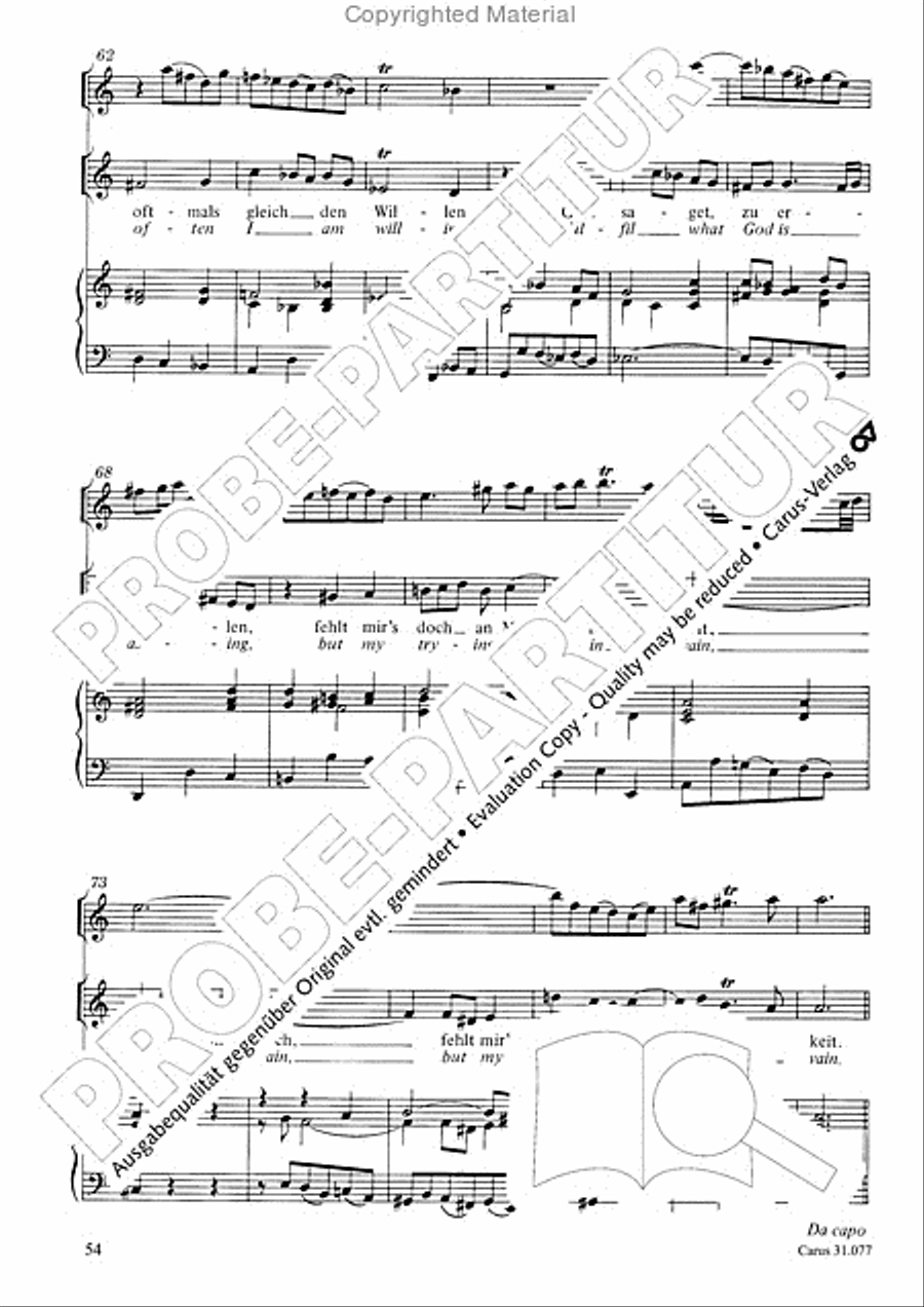 The Lord your God you shall now be loving (Du sollt Gott, deinen Herren, lieben) 4-Part scores gallery preview page 55