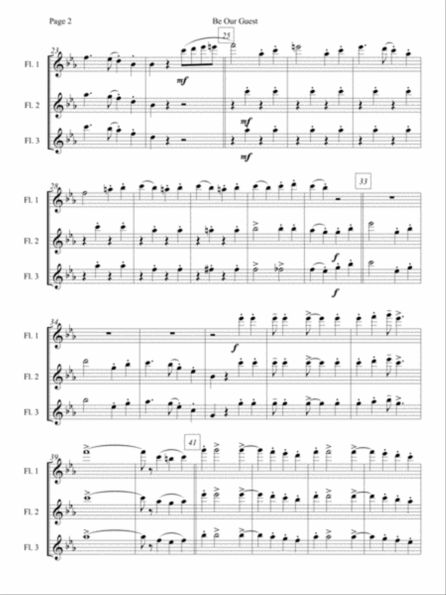 Be My Guest Woodwind Trio scores gallery preview page 3