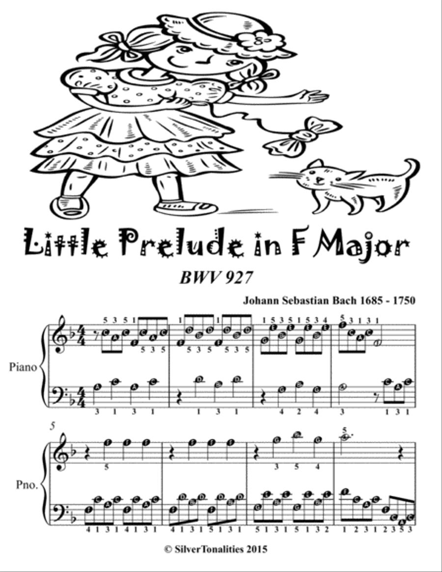 Little Prelude In F Major Bwv 927 Easiest Piano Sheet Music 2nd Edition Easy Piano scores gallery preview page 2
