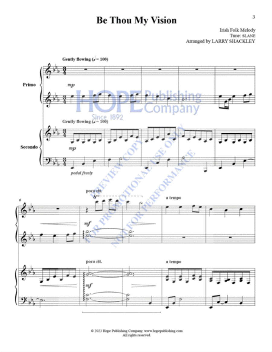 Celtic Hymns for 4-Hand Piano Piano Accompaniment scores gallery preview page 8