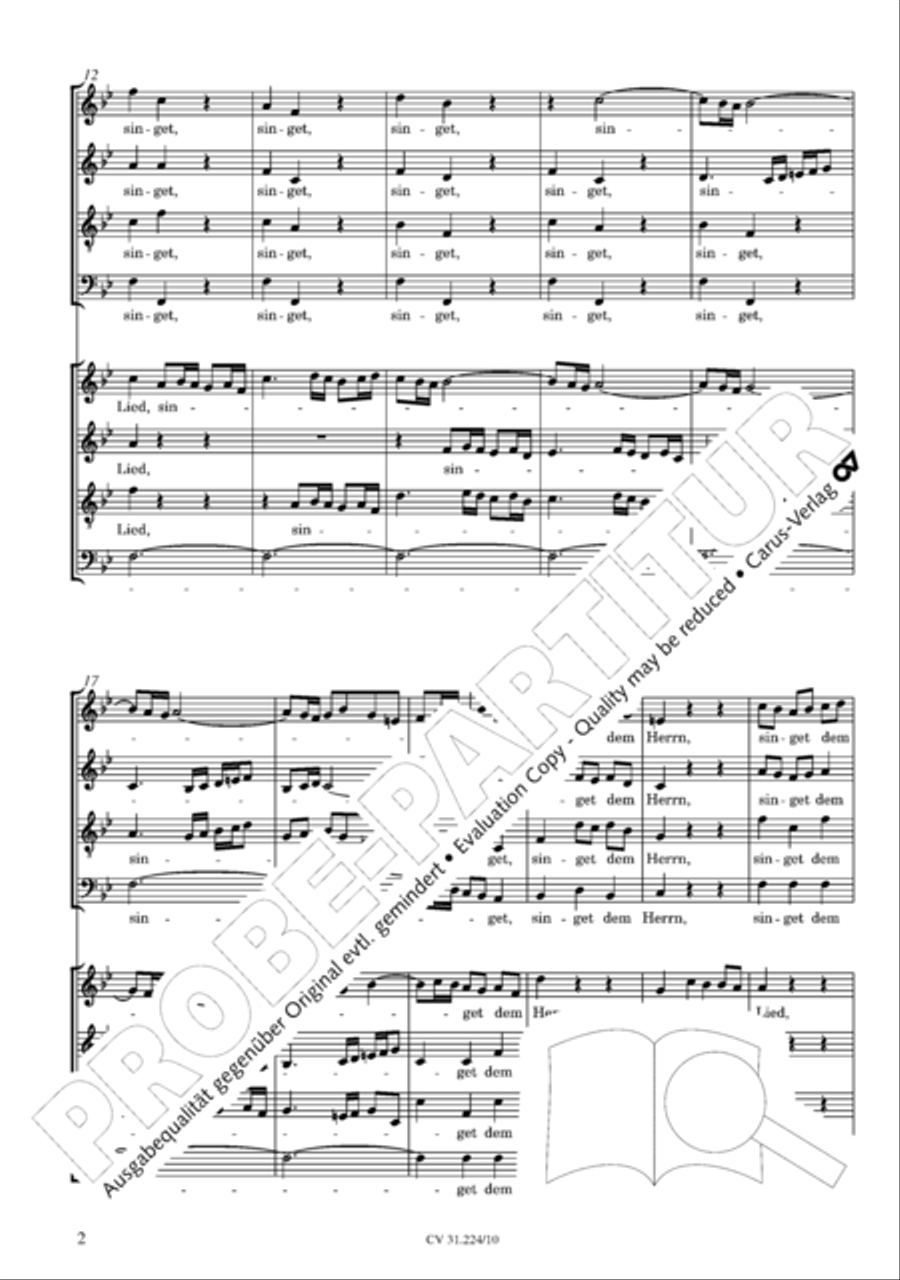 The complete motets (without Bc) Choir scores gallery preview page 9