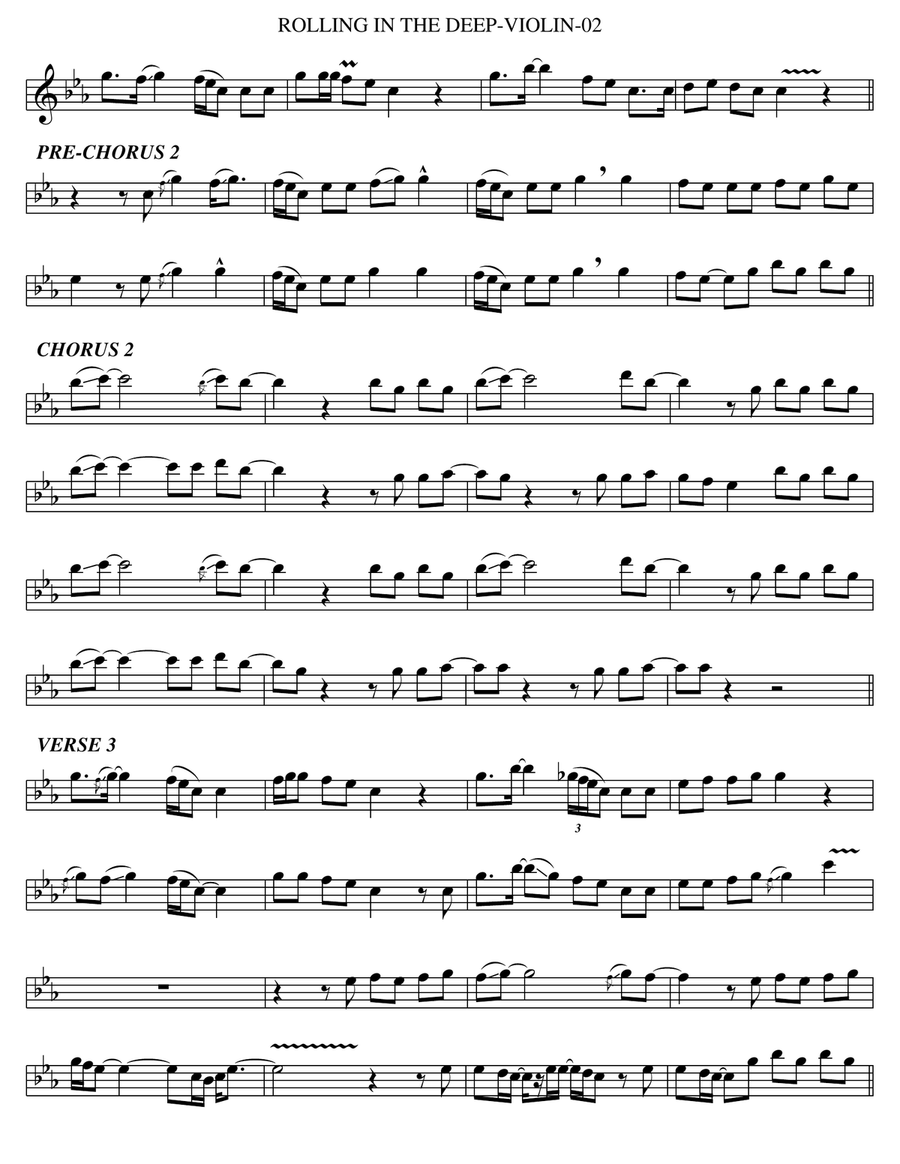 Rolling In The Deep Violin Solo scores gallery preview page 2