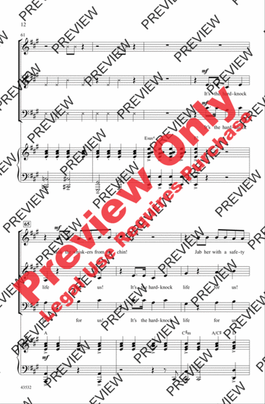 It's the Hard-Knock Life It's the Hard-Knock Life 3-Part scores gallery preview page 12