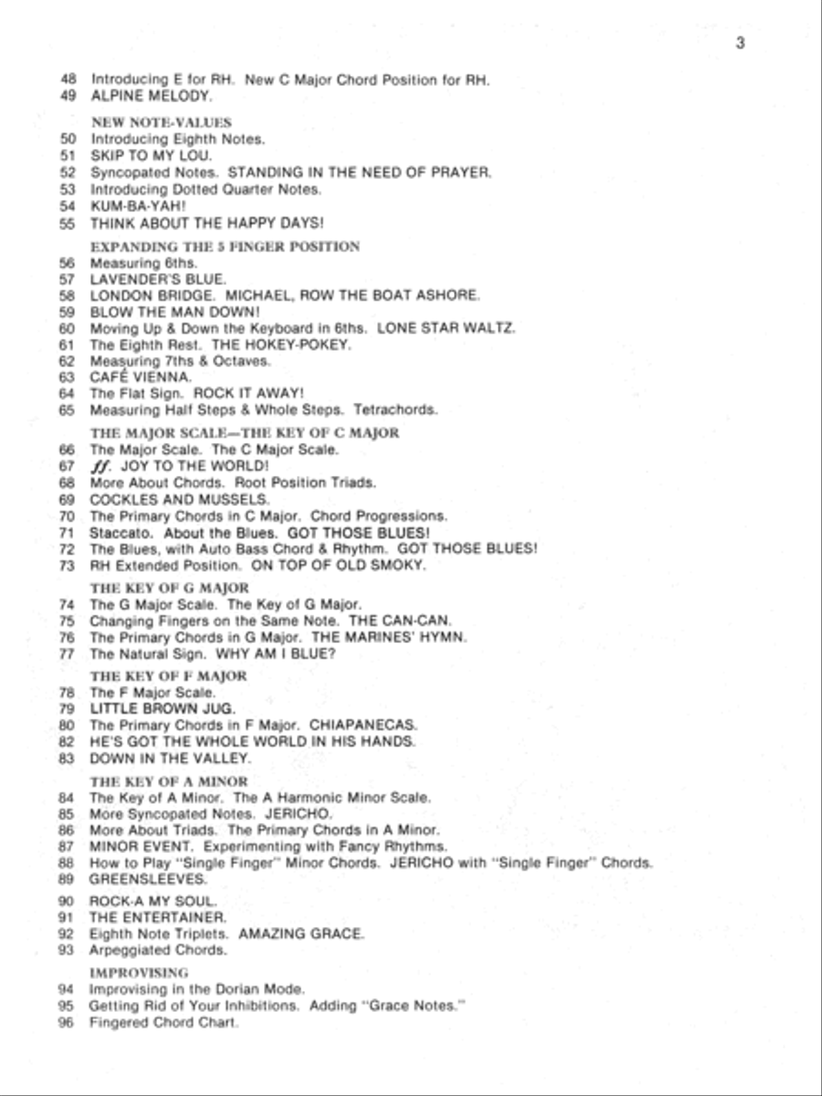 Alfred's Basic Electronic Keyboard Course Electronic Keyboard scores gallery preview page 3