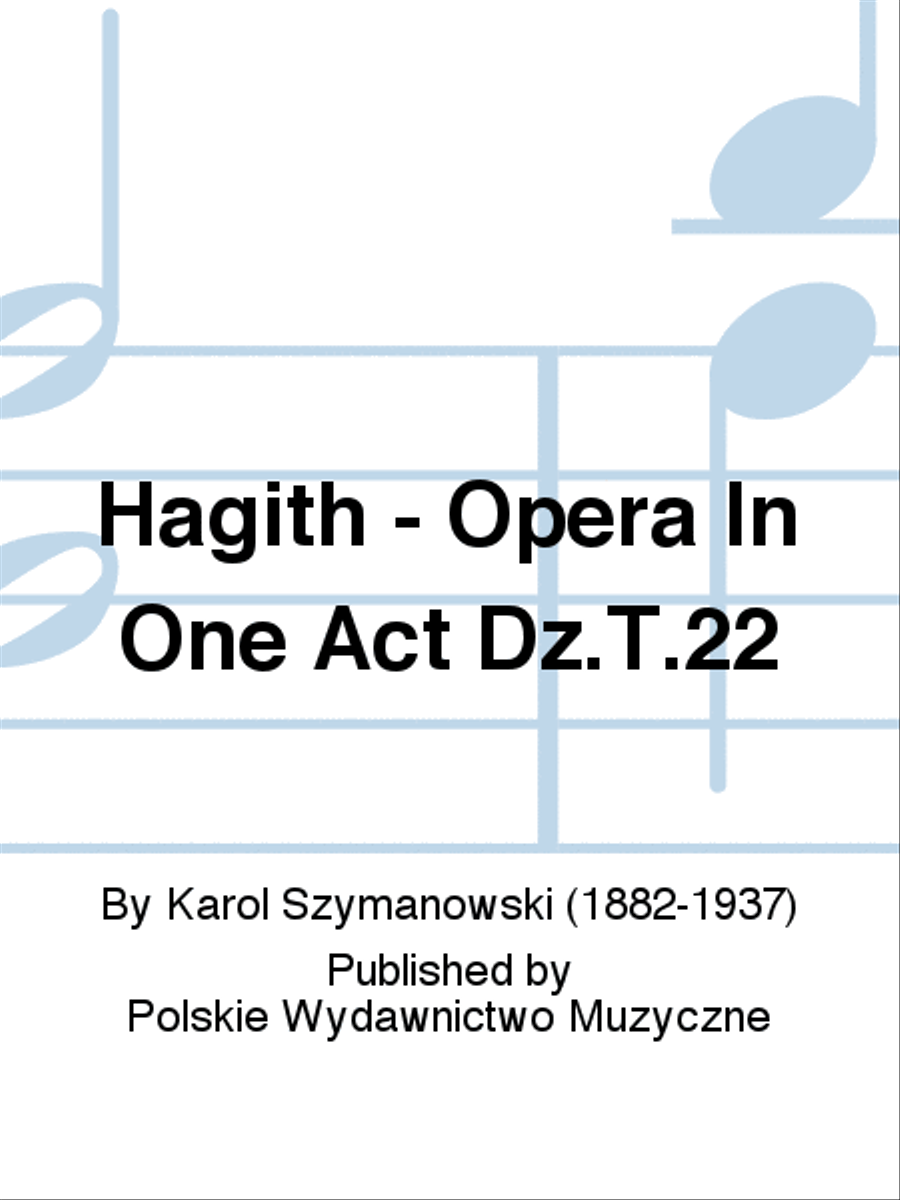 Hagith - Opera In One Act Dz.T.22 Score scores gallery preview page 1