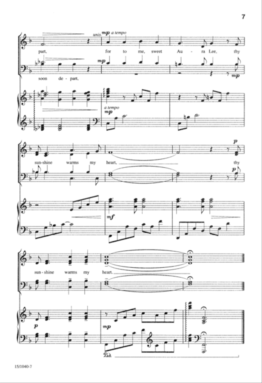 Aura Lee 4-Part scores gallery preview page 7