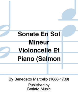 Sonate En Sol Mineur Violoncelle Et Piano (Salmon