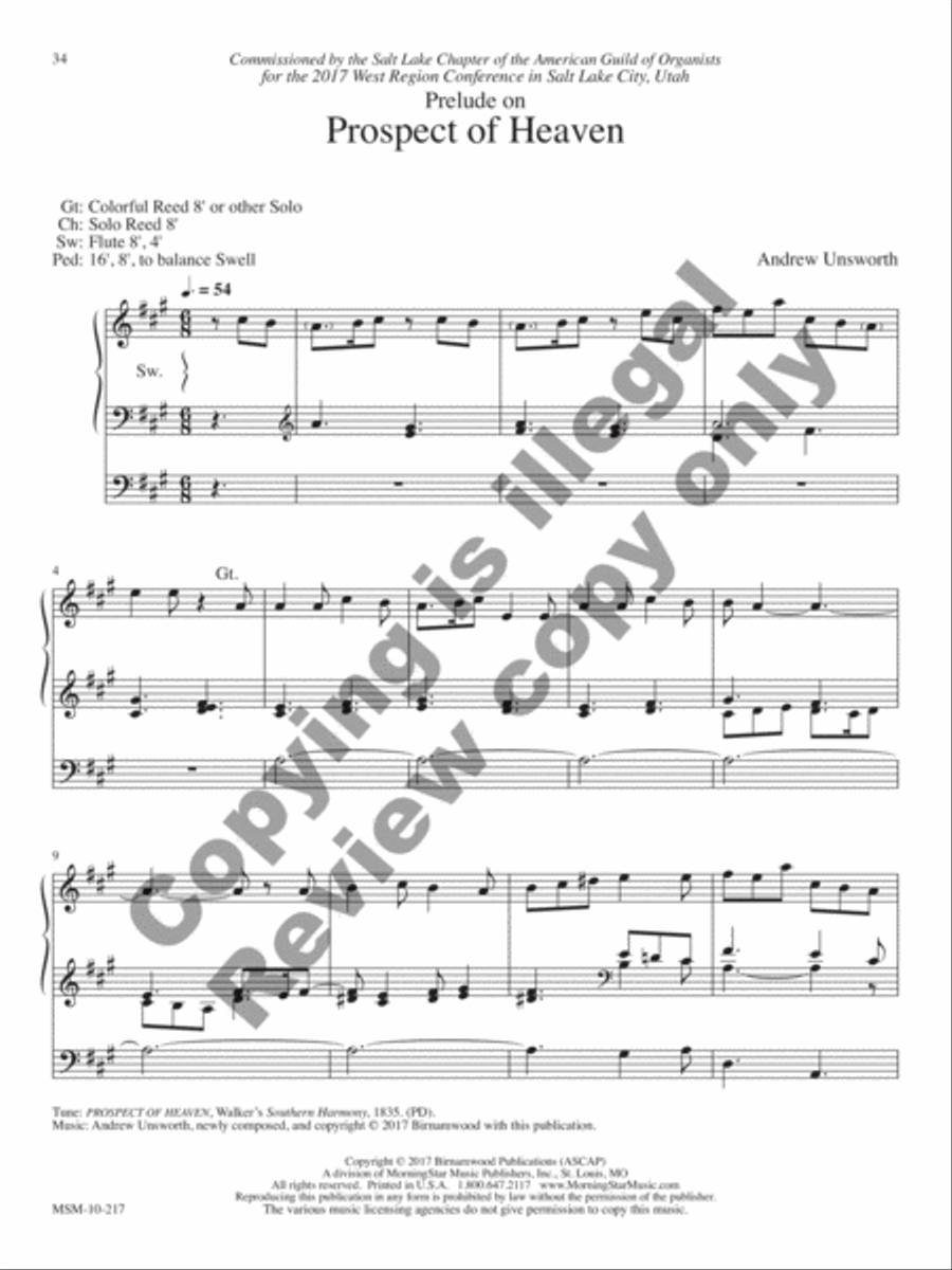 Reflections: Nine Hymn Arrangements Celebrating 150 Years of Organ Music in Salt Lake City Organ scores gallery preview page 11