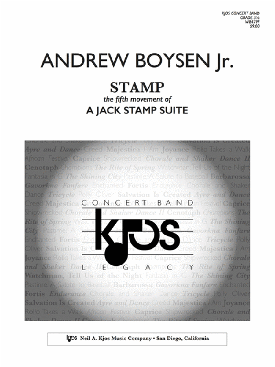 A Jack Stamp Suite: Movement 5: Stamp Concert Band scores gallery preview page 1