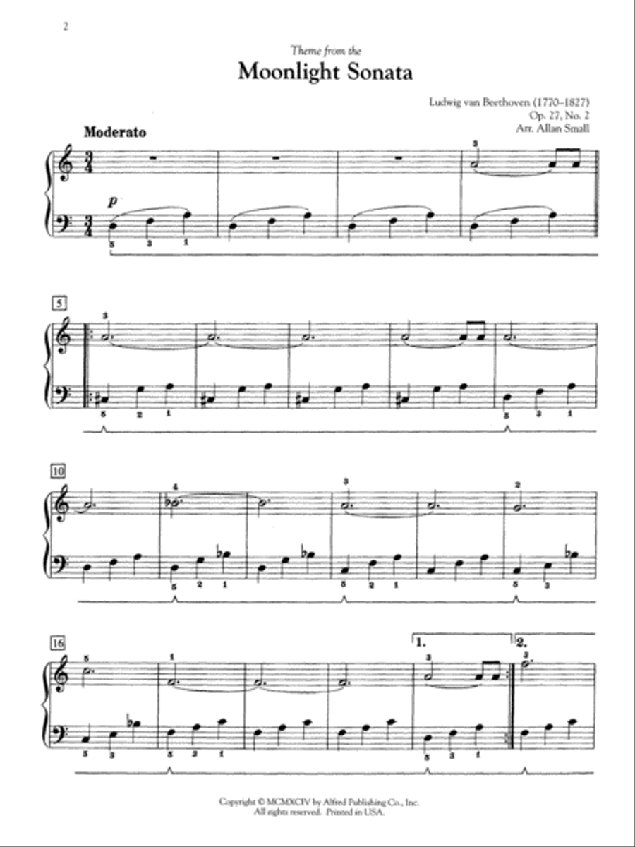 Moonlight Sonata Small Ensemble scores gallery preview page 2