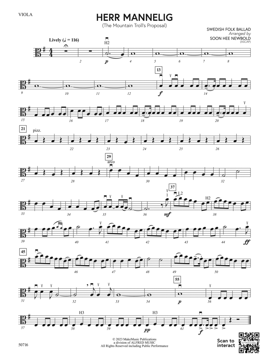 Herr Mannelig: Viola String Orchestra scores gallery preview page 1