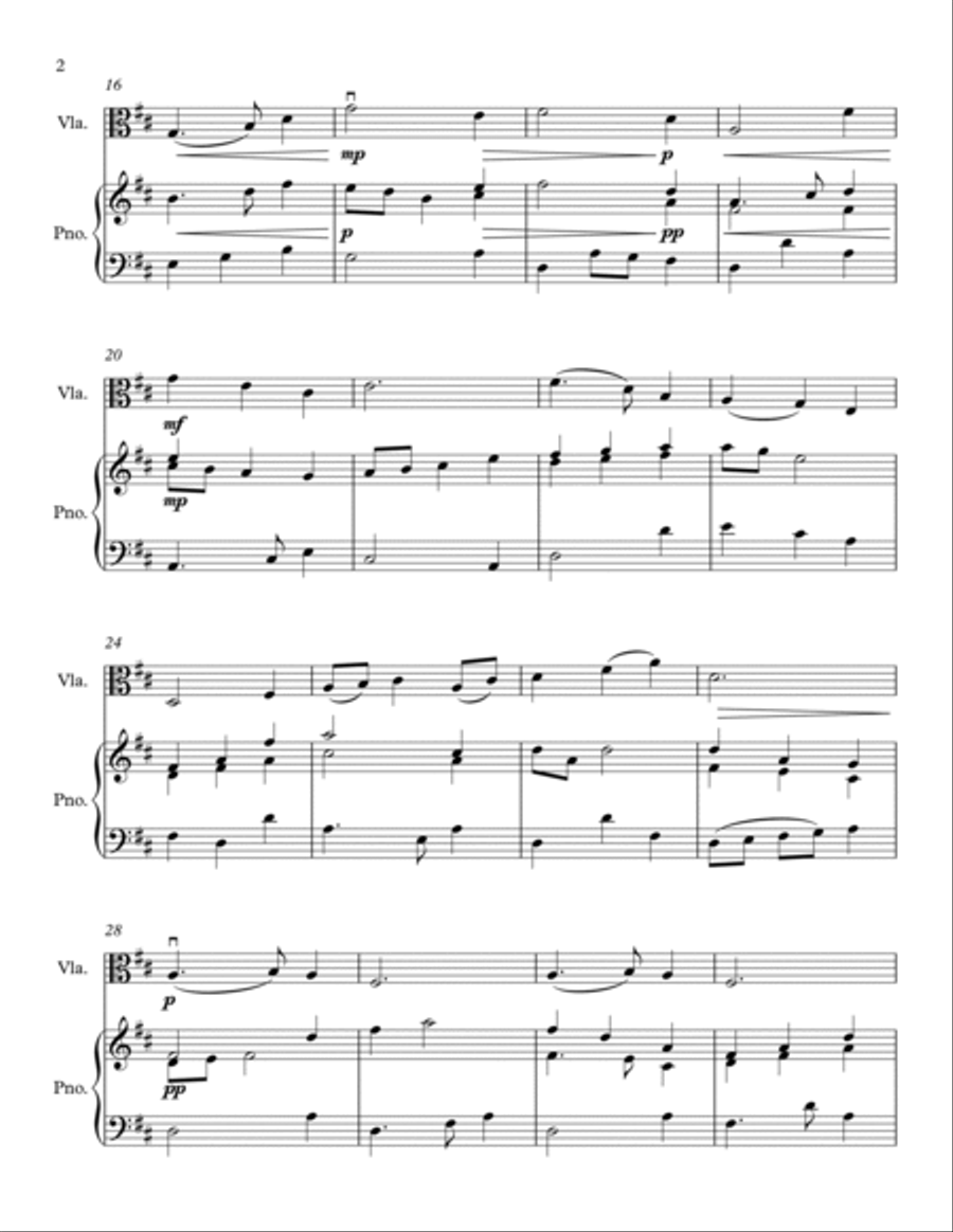 A CHRISTMAS WREATH FOR VIOLA AND PIANO Piano Accompaniment scores gallery preview page 3