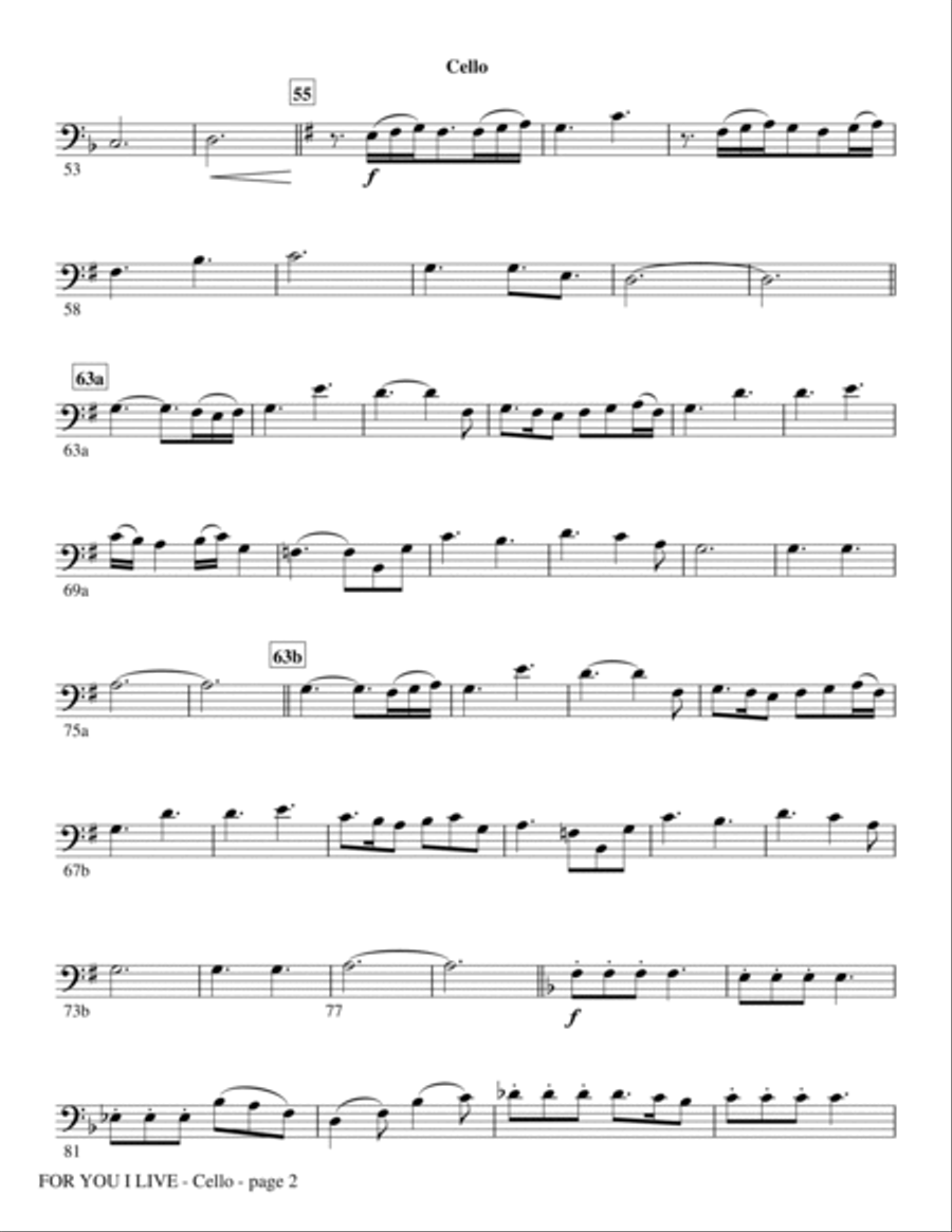 For You I Live - Double Bass Choir scores gallery preview page 2