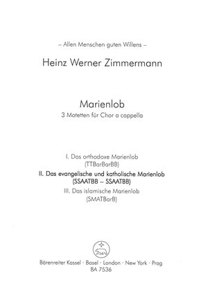 Marienlob: II. Das evangelische und katholische Marienlob (2003)