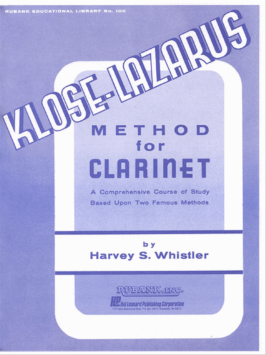 Kloze-Lazarus Method for Clarinet Clarinet scores gallery preview page 1