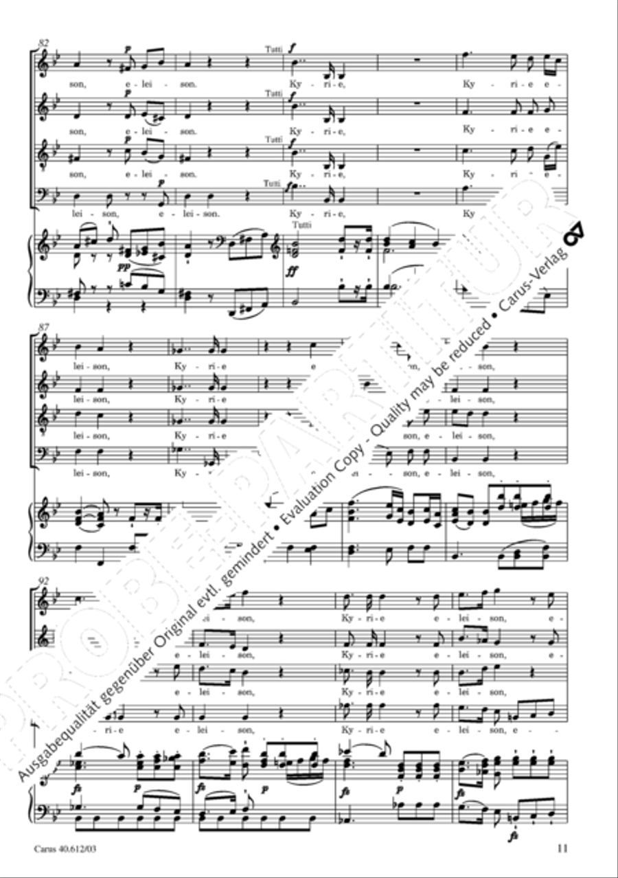 Harmoniemesse in B 4-Part scores gallery preview page 12