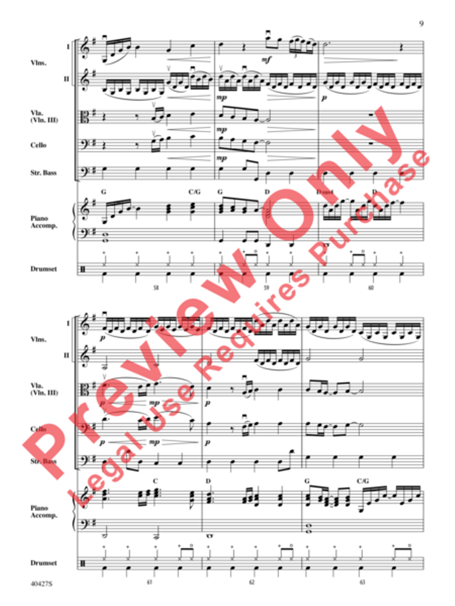 Mamma Mia!, Selections from String Orchestra scores gallery preview page 10