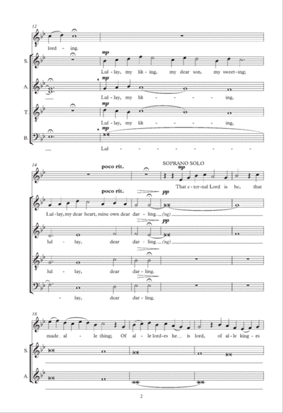 Lullay, My Liking 4-Part scores gallery preview page 2