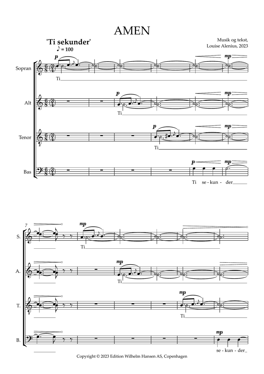 Amen 4-Part scores gallery preview page 1