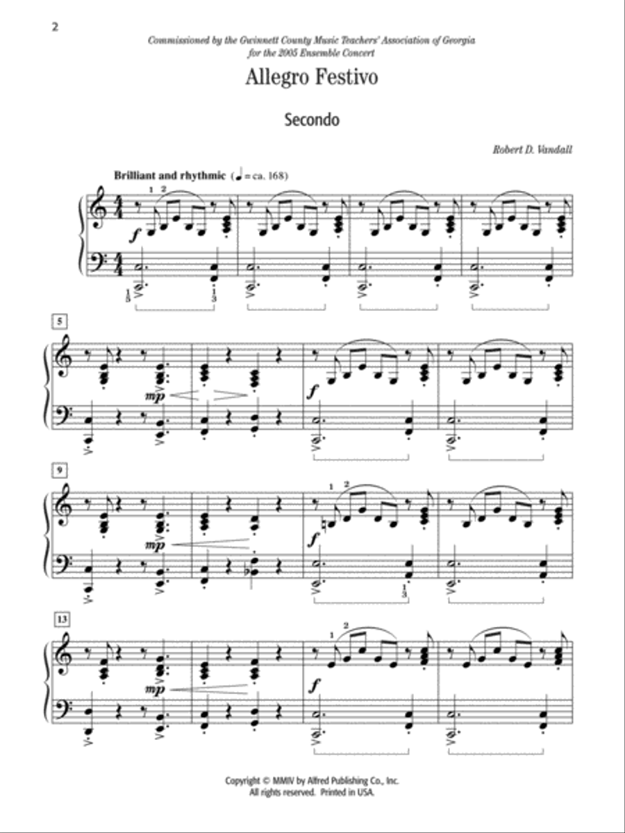 Allegro Festivo Allegro Festivo Small Ensemble scores gallery preview page 2