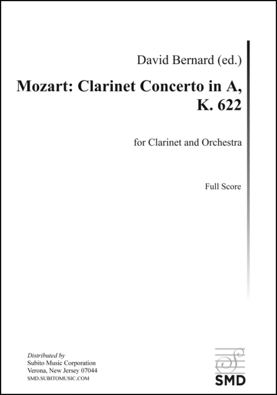 Mozart: Clarinet Concerto in A, K. 622 Orchestra scores gallery preview page 1