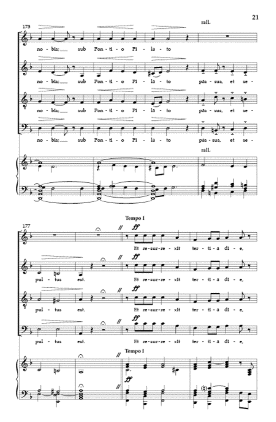 Mass in F Major 4-Part scores gallery preview page 20