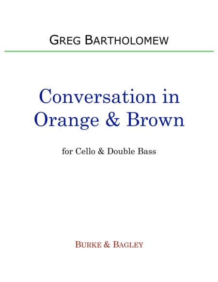 Conversation in Orange & Brown for cello & double bass image number null