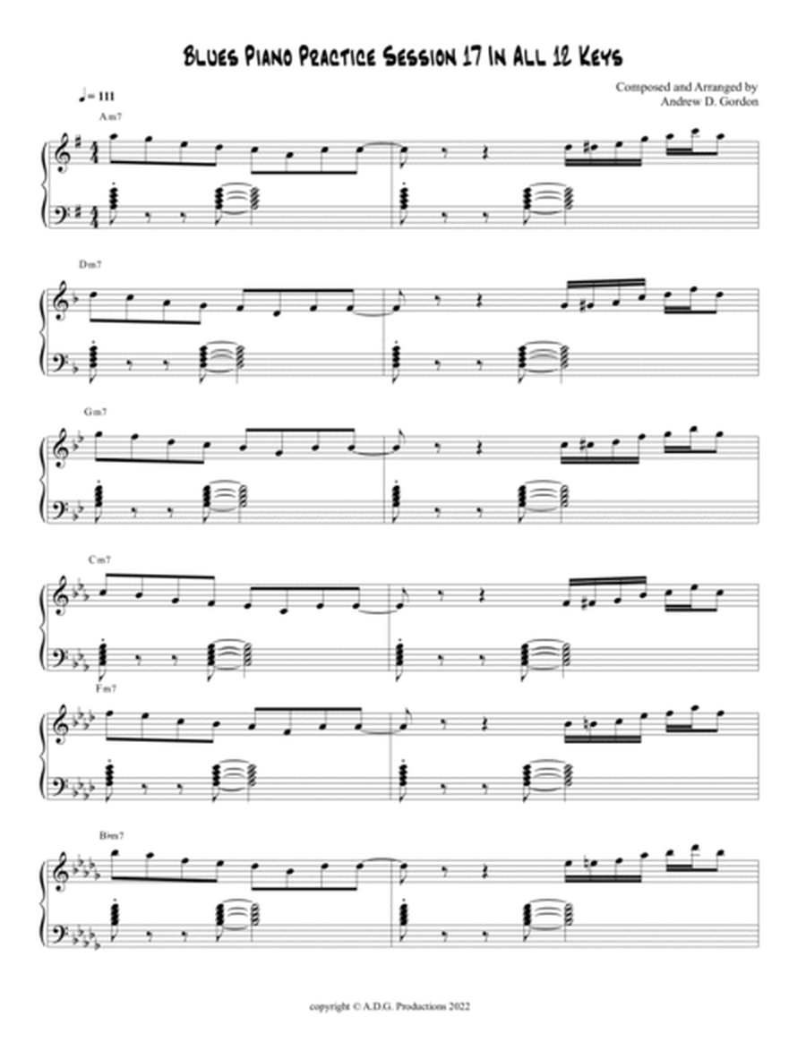 Blues Piano Practice Session 17 in All 12 Keys image number null