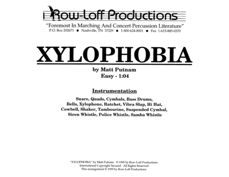Xylophobia w/Tutor Tracks